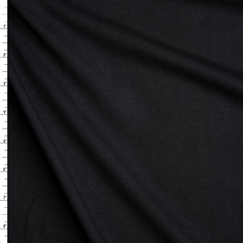 Cali Fabrics Black Stretch Midweight Cotton Jersey Knit Fabric by the Yard