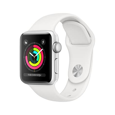 Apple Watch S3 38mm Silver Alüminyum Kasa ve Beyaz Spor Kordon (MTEY2TU ...