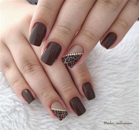 Unha Marrom Com Preto - Unha Decorada Marrom: Tons Elegantes para Qualquer Ocasião!