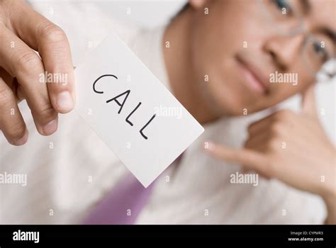 business man  call  white background stock photo alamy