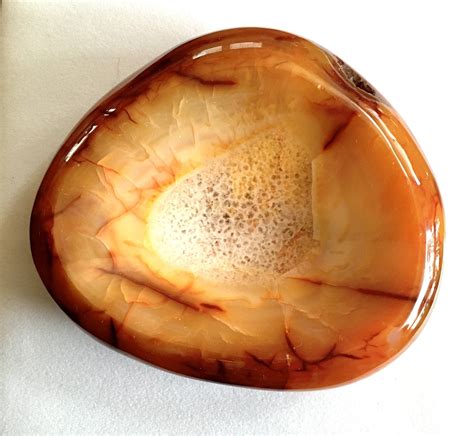 Lacy Quartz center Carnelian dish - Dakota Nature LLC