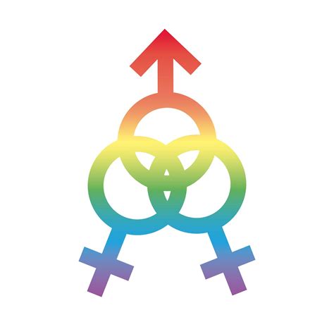 símbolo de género de mujer bisexual de icono de estilo degradado de