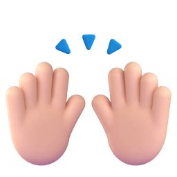 Raising Hands: Light Skin Tone Emoji on Microsoft Teams Gifs ― 🙌🏻