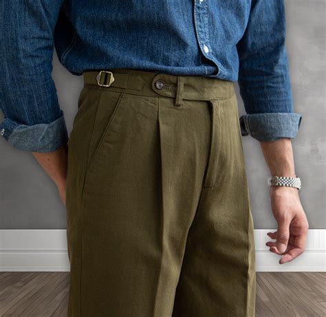 Men Cotton Gurkha Pants, D-buckled Gurkha Pants, Vintage High Waist ...