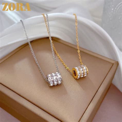 jual zora aksesoris fashion jewelry kalung berlian berlian imitasi