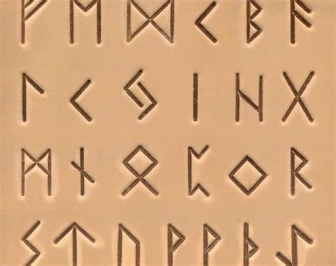 Runic/celtic Alphabet Stamp Set 26 Metal Letters and 1 Handle, Perfect ...