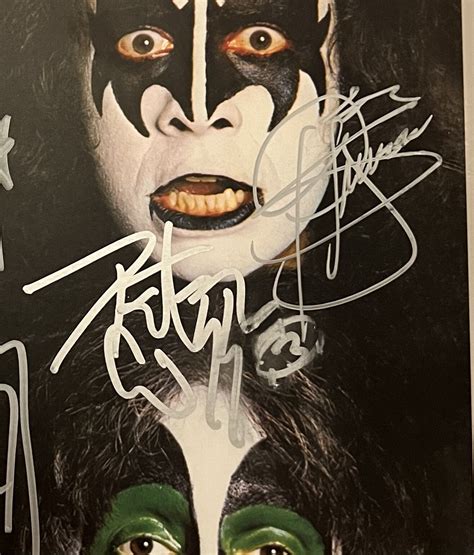 KISS Gene Simmons Peter, Ace, Paul JSA Fully Signed Autograph Record