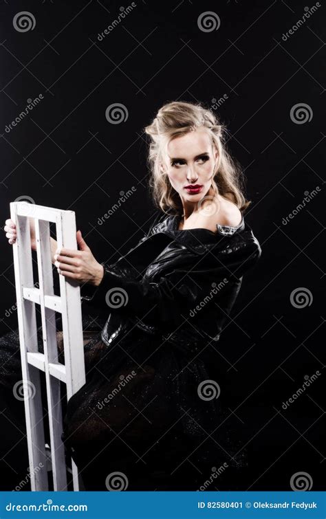Beautiful Blonde Studio Picture Stock Image - Image of looking, hair ...
