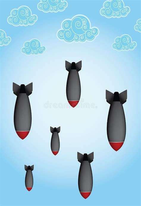 Falling bombs stock vector. Illustration of background - 21729883