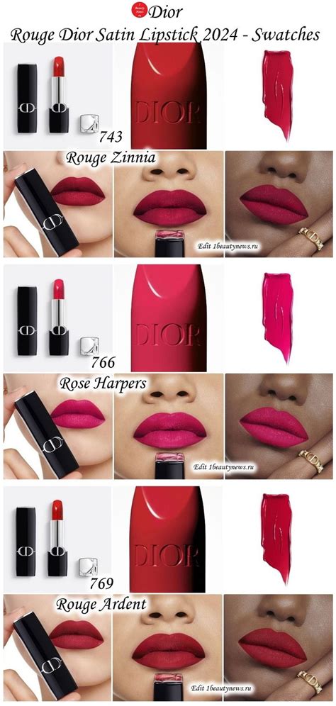 Новые сатиновые губные помады Dior Rouge Dior Satin Lipstick 2024 ...