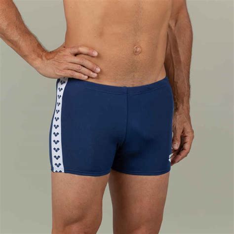 МЪЖКИ БАНСКИ БОКСЕРКИ VINTAGE, СИНЬО_SLASH_БЯЛО - DECATHLON