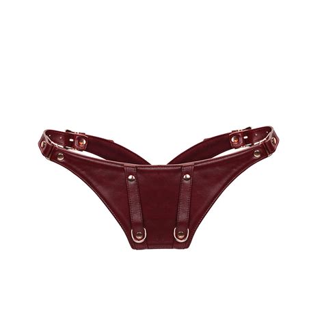Wine Red Deluxe Cow Leather Strap on Forced Orgasm Harness Belt – Liebe ...