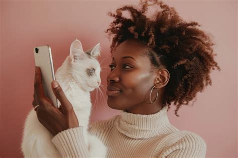 Free Photo | Influencer and their pet creating content for online ...