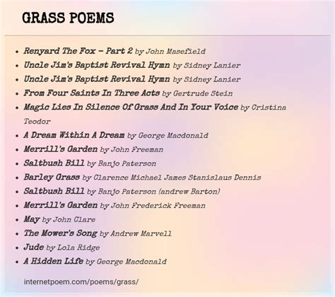 Grass Poems