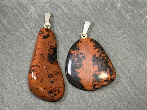 Mahogany Obsidian Pendant - Etsy