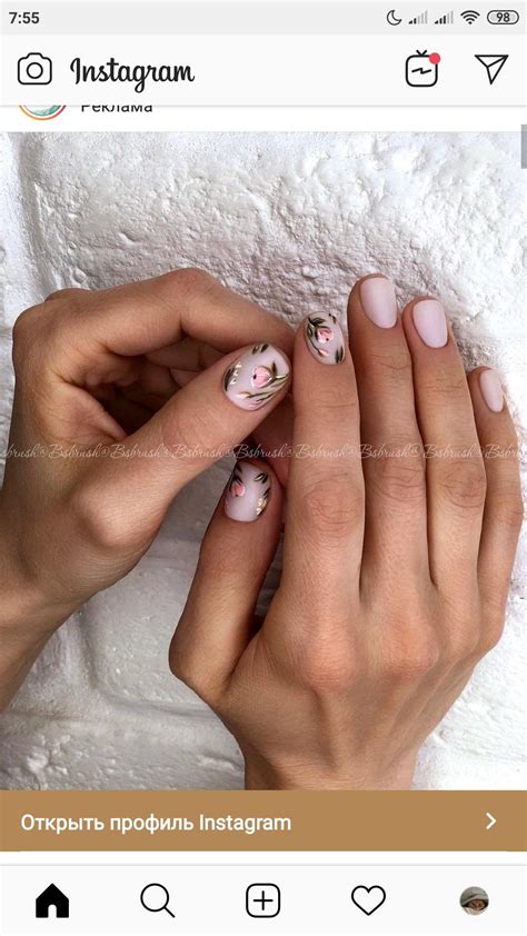 маникюр короткие ногти весенний розовый тюльпаны | Gel nails, Floral ...