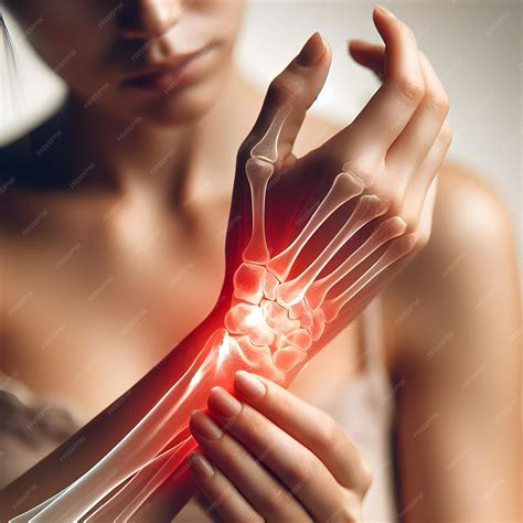 Inflammation of wrist joint Concept of joint pain arthritis rheumatism