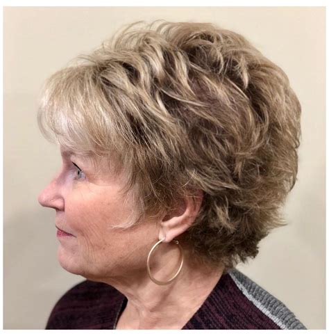 gray hair short shaggy haircuts    photo  short gray shag