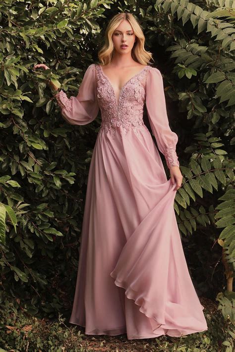 Long Sleeve Dresses - Long Formal, Prom and Wedding Gown
