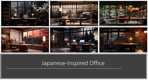 Japanese-inspired | Virtual Background Pack | Backdrop | Office