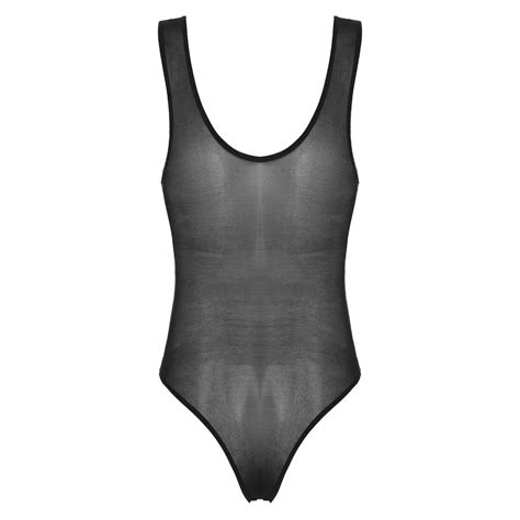 Womans See-through Bodysuit One Piece Swimwear Sexy Sheer Lingerie