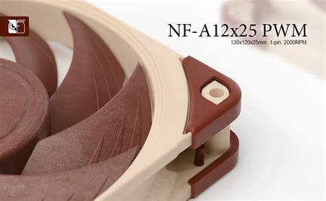 Noctua NF-A12x25 PWM, Premium Sessiz Fan, 4-Pin (120 mm, Kahverengi ...