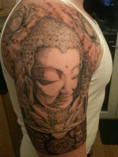 Buddha half sleeve tattoo | Half sleeve tattoo, Tattoo sleeve men, Half sleeve tattoos for guys