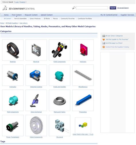 Find Supplier Content or Post your Own in 3D ContentCentral