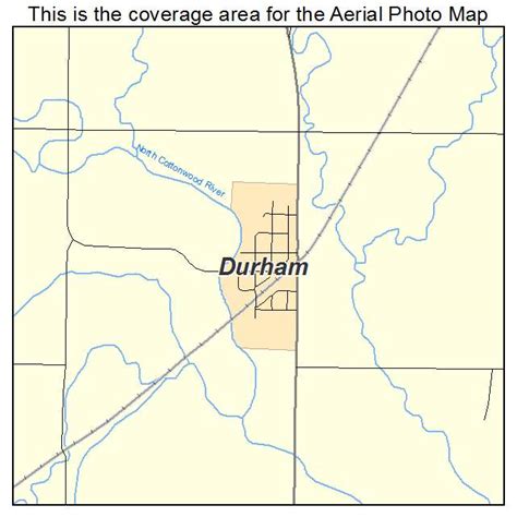 Aerial Photography Map of Durham, KS Kansas