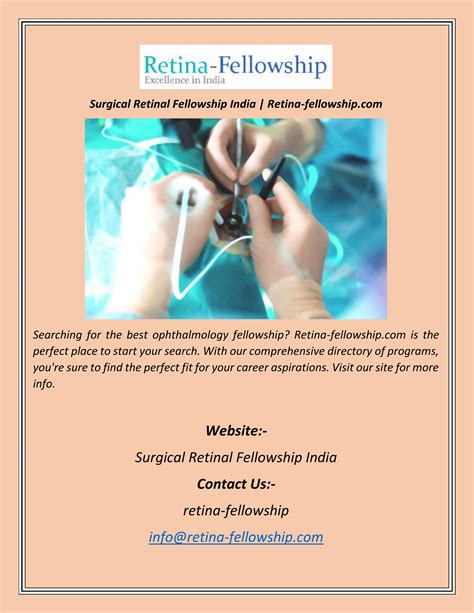 Surgical Retinal Fellowship India | Retina-fellowship.com by retina ...