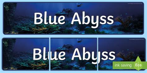 Blue Abyss Display Banner - blue abyss, deep sea, marine, ocean