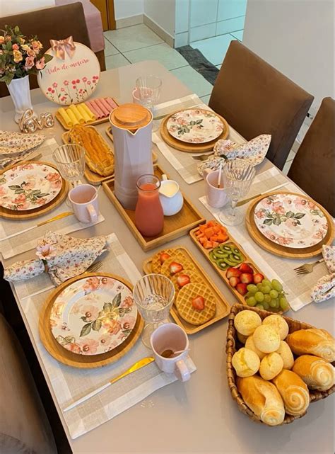 Mesa Posta Cafe Da Manha Aniversario - Mesa posta café da manhã | Mesa posta para jantar, Mesa de café da ...
