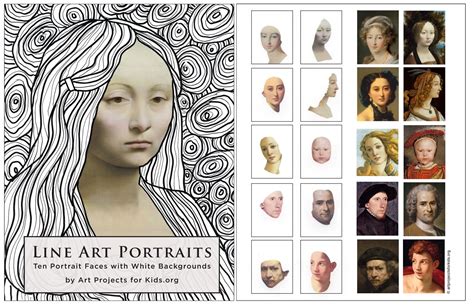 Line Art Portraits · Art Projects for Kids | Line art projects, Line ...