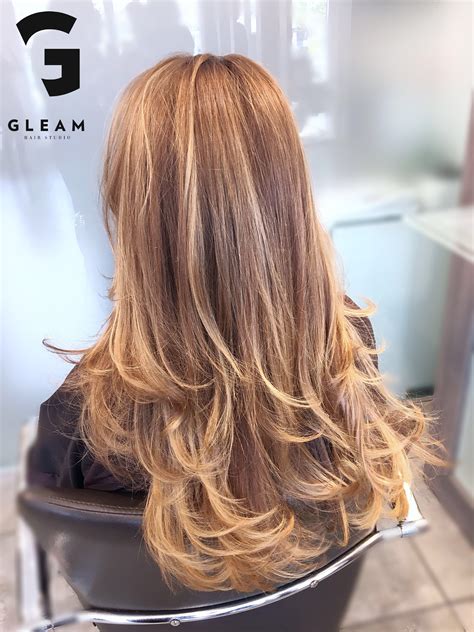 Long layers and soft balayage Gleam Hair Studio Miami | Balayage hair