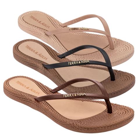 Chinelo Terra E Água Feminino - SANDALIA CHINELO RASTEIRO FEMININO TERRA E AGUA | Shopee Brasil