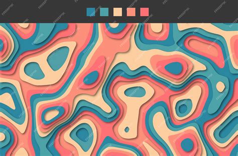 Premium Vector | Paper Style Abstract Color Topography Map Background