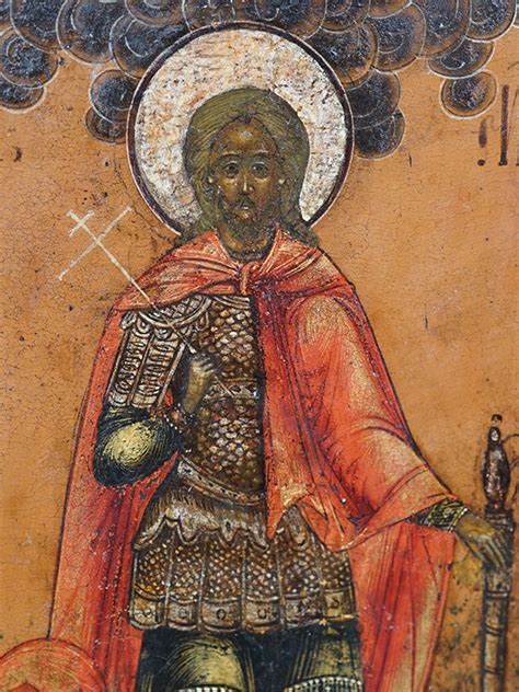 Икона «Святой Великомученик Никита Воин с предстоящими Святыми Иоанном ...