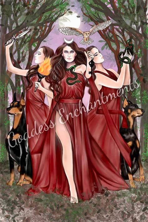 Goddess Hecate A4 Giclee Art Print and Book Of Shadows Page - Exclusive ...