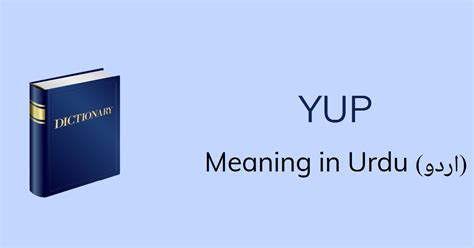 Yup Meaning in Urdu with 3 Definitions and Sentences