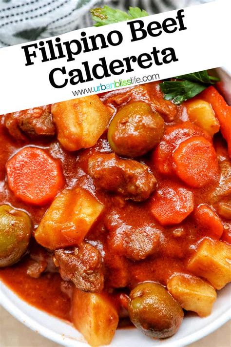 Filipino Beef Caldereta Recipe - Urban Bliss Life