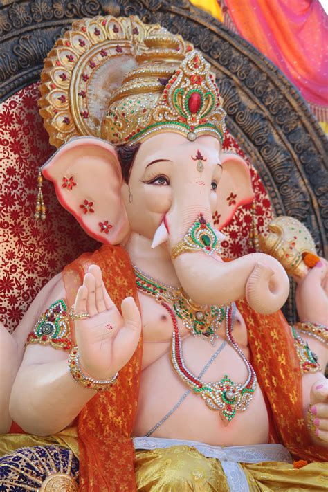 orange robes ganesh mobile wallpaper wallpaperscom