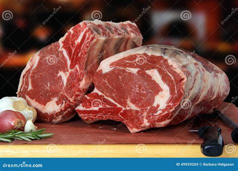 Prime rib roast stock image. Image of rare, lean, garlic - 49929269