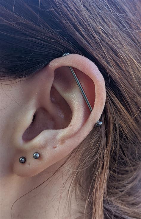 Ear Piercing Industrial New Industrial Piercing, Does It Even Look