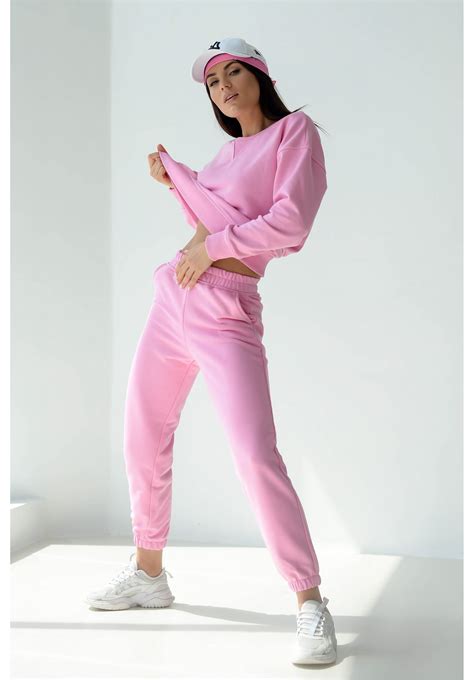 Женский спортивный костюм ONIOS Loungewear Tracksuit без капюшона Розовый