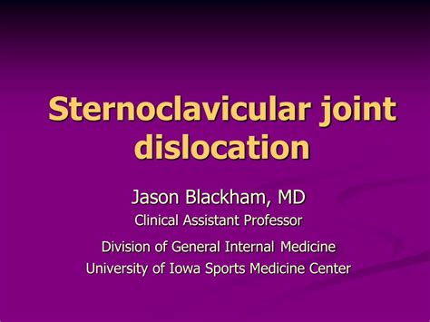 PPT - Sternoclavicular joint dislocation PowerPoint Presentation - ID:194657