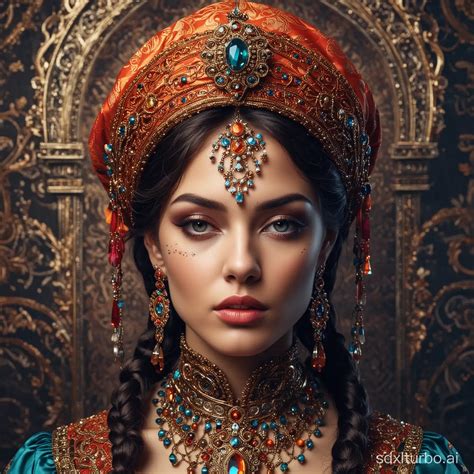 Mysterious Allure Ornate Saint Portrait of a Beautiful Woman | SDXL