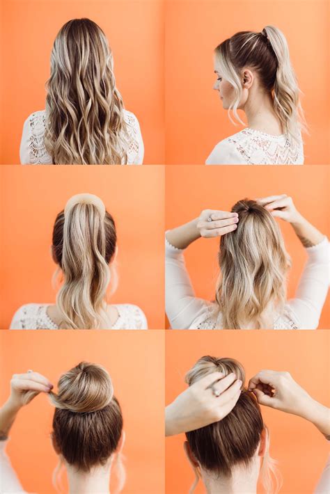 how to put donut bun in hair