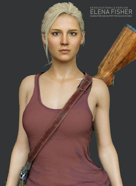 Uncharted Elena Fisher for G8F » Download Daz3D and Poser