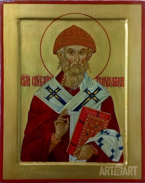 Икона Святой Спиридон Тримифунтский - Живопись, Геннадий Степанов