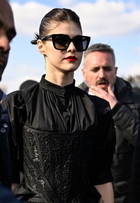 ALEXANDRA DADDARIO at Yves Saint Laurent Fashion Show at Paris Fashion